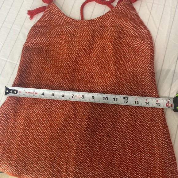 Jaline Women's Red Ana Maria Handwoven Backless A-Line Dress Size S Red - Picture 10 of 12